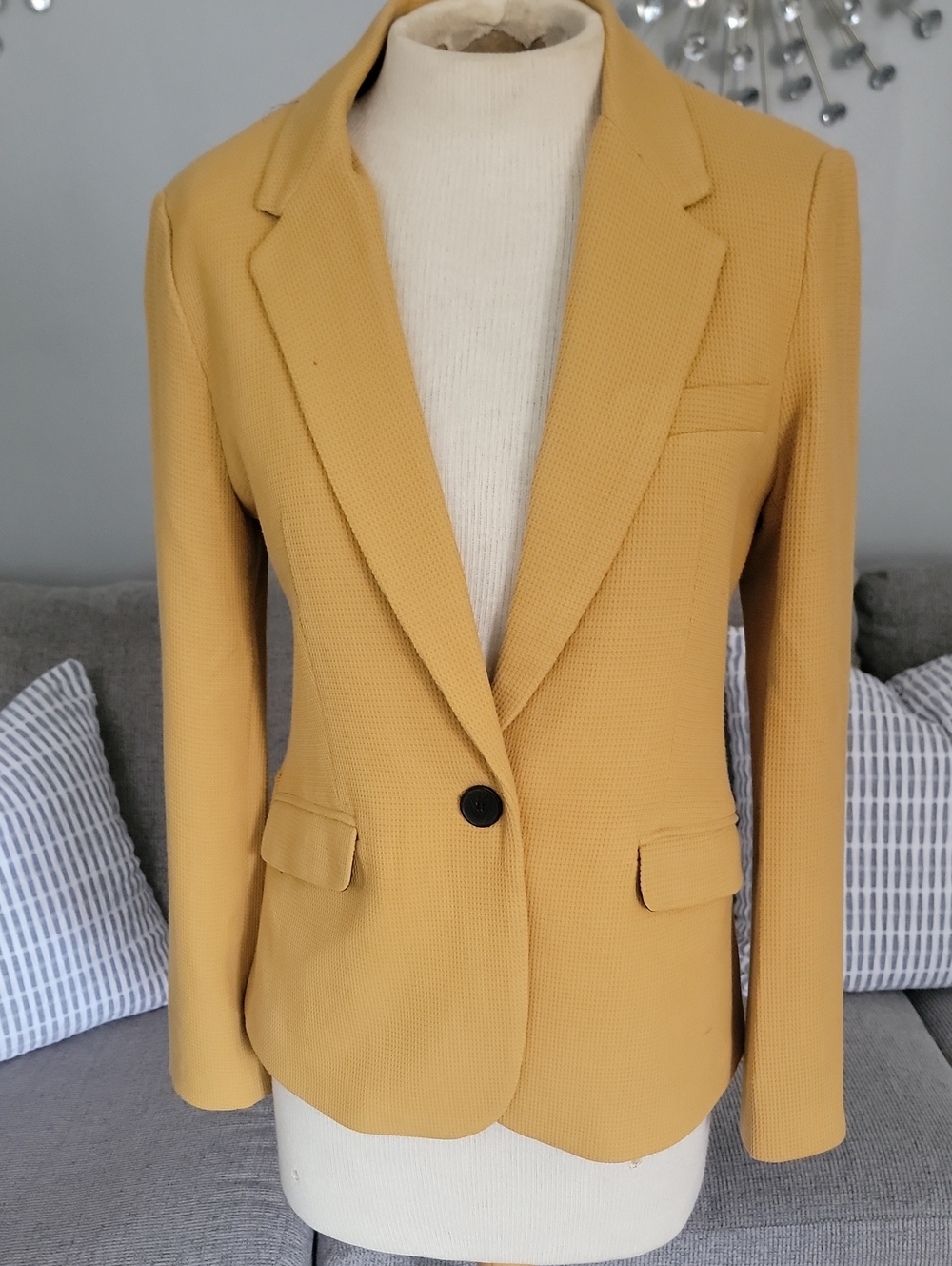 Philosophy Mustard Yellow Single-Button Women's Blazer